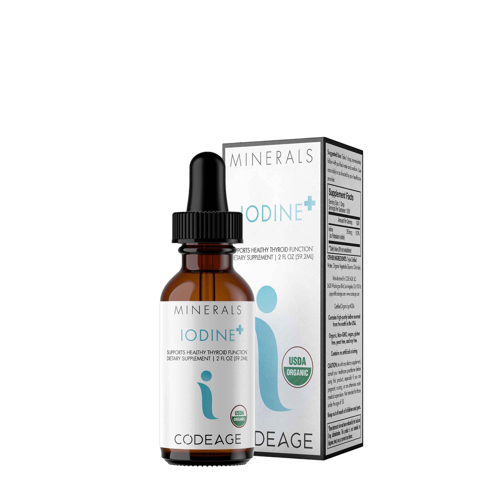 Iodine Drops USDA Certified Organic 1200 Servings GNC